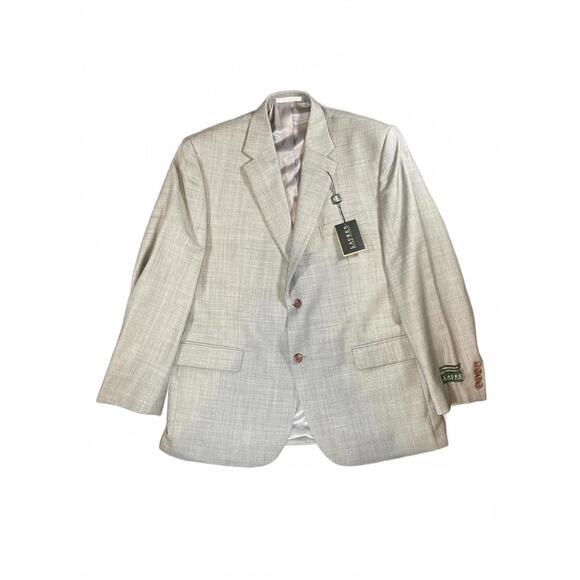 NWT Lauren Ralph Lauren Executive Fit Black/White Men's Wool Blazer 42R 39W $689